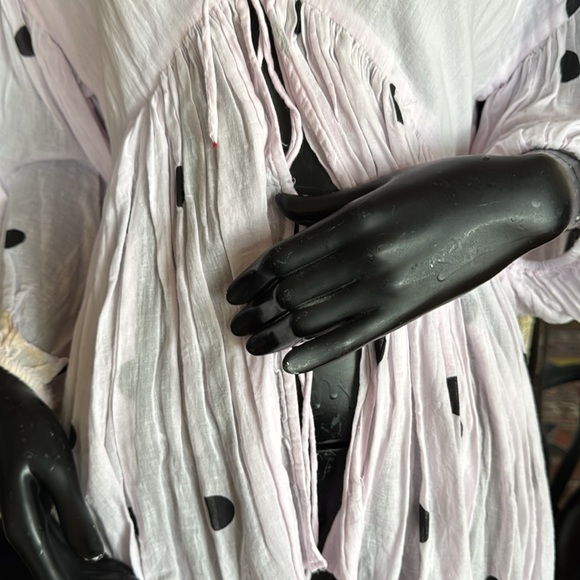 Light pink tie front jacket with black dots - Picture 5 of 8